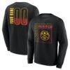 Denver Nuggets Home Court Pop Personalized Name & Number Sweatshirt - Black - Front View