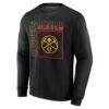 Denver Nuggets Home Court Pop Personalized Name & Number Sweatshirt - Black - Side View