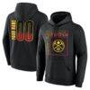 Denver Nuggets Home Court Pop Personalized Name & Number Hoodie - Black - Front View