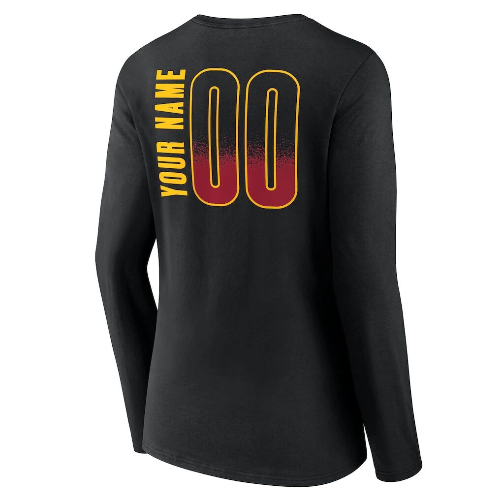 Denver Nuggets Women's Home Court Pop Personalized Name & Number Long Sleeve V-Neck T-Shirt