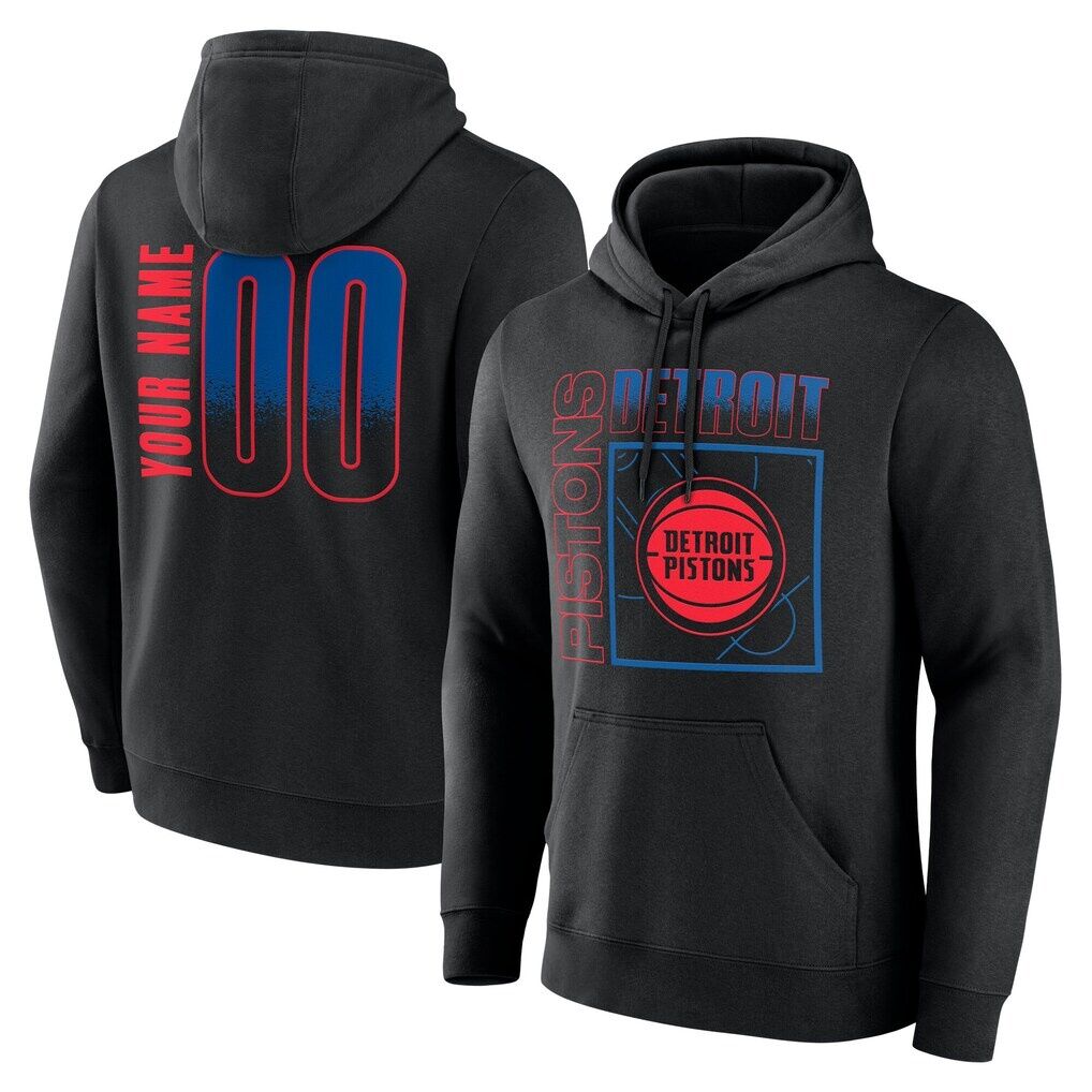 Detroit Pistons Big & Tall Home Court Pop Personalized Name & Number Hoodie