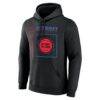 Detroit Pistons Big & Tall Home Court Pop Personalized Name & Number Hoodie - Black - Side View