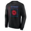 Detroit Pistons Home Court Pop Personalized Name & Number Sweatshirt - Black - Side View