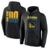 Golden State Warriors Big & Tall Home Court Pop Personalized Name & Number Hoodie - Black - Front View