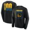 Golden State Warriors Home Court Pop Personalized Name & Number Sweatshirt - Black - Front View