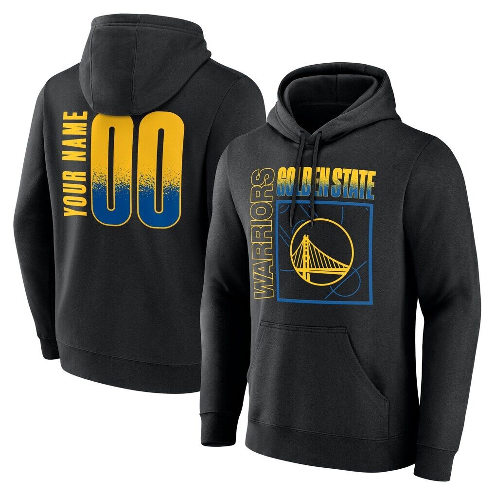 Golden State Warriors  Home Court Pop Personalized Name & Number Hoodie