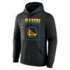 Golden State Warriors Home Court Pop Personalized Name & Number Hoodie - Black - Side View