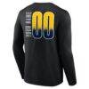 Indiana Pacers Home Court Pop Personalized Name & Number Long Sleeve T-Shirt - Black - Detail View