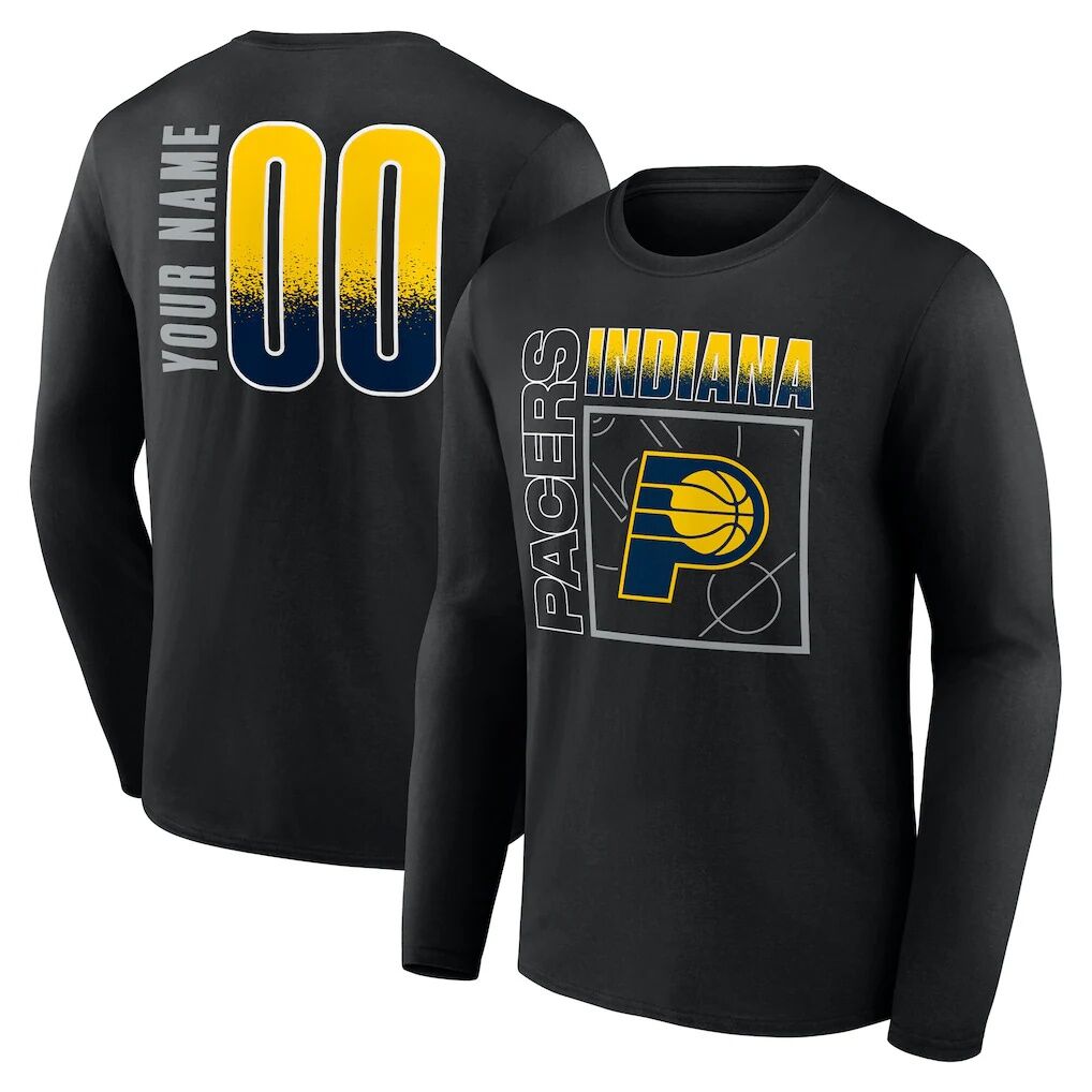 Indiana Pacers  Home Court Pop Personalized Name & Number Long Sleeve T-Shirt