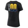 Indiana Pacers Women's Home Court Pop Personalized Name & Number V-Neck T-Shirt - Black - Detail View