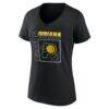 Indiana Pacers Women's Home Court Pop Personalized Name & Number V-Neck T-Shirt - Black - Side View
