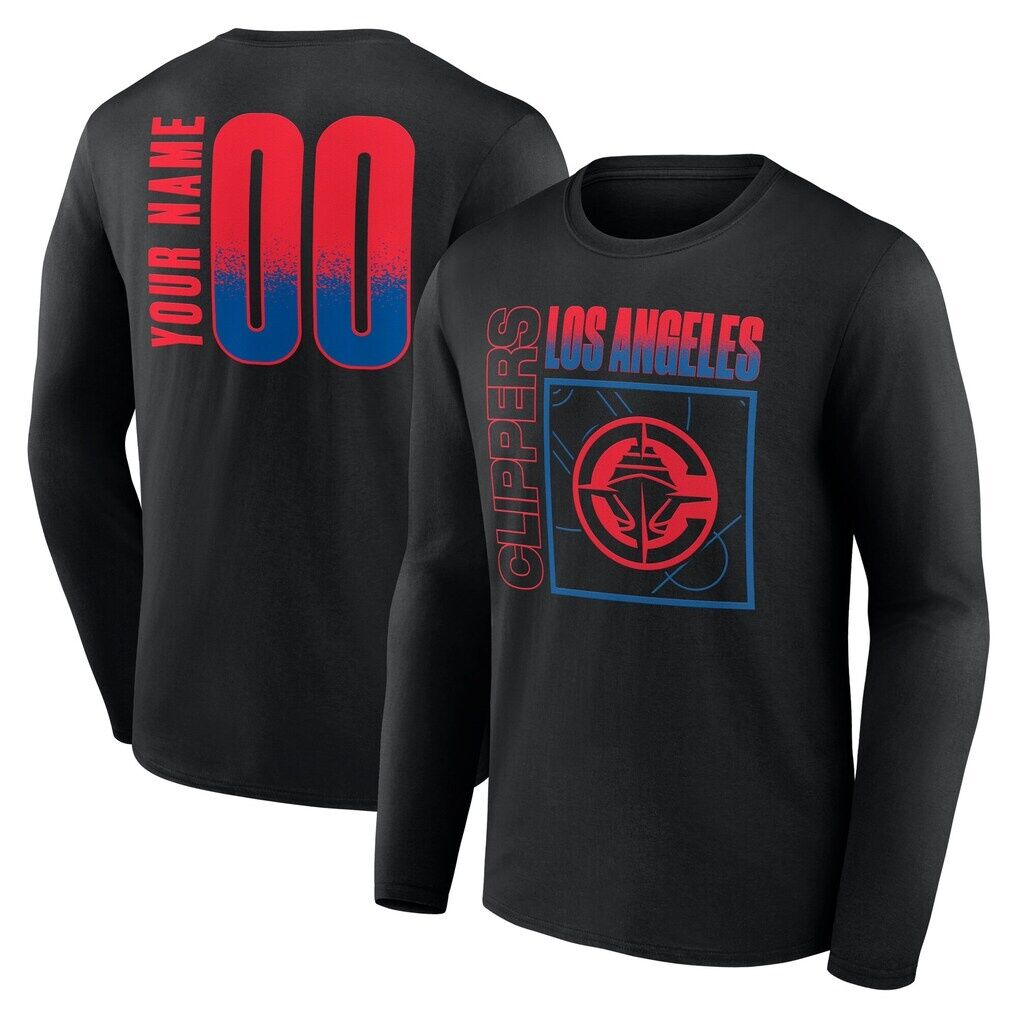 LA Clippers  Home Court Pop Personalized Name & Number Long Sleeve T-Shirt