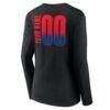 LA Clippers Women's Home Court Pop Personalized Name & Number Long Sleeve V-Neck T-Shirt - Black - Detail View