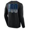 Memphis Grizzlies Home Court Pop Personalized Name & Number Long Sleeve T-Shirt - Black - Detail View