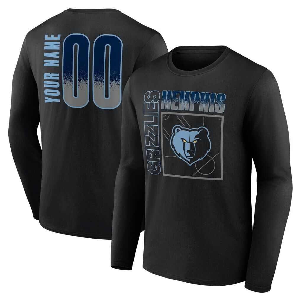 Memphis Grizzlies  Home Court Pop Personalized Name & Number Long Sleeve T-Shirt