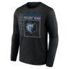 Memphis Grizzlies Home Court Pop Personalized Name & Number Long Sleeve T-Shirt - Black - Side View