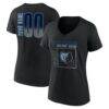 Memphis Grizzlies Women's Home Court Pop Personalized Name & Number V-Neck T-Shirt - Black - Front View