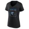 Memphis Grizzlies Women's Home Court Pop Personalized Name & Number V-Neck T-Shirt - Black - Side View