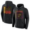 Miami Heat Big & Tall Home Court Pop Personalized Name & Number Hoodie - Black - Front View