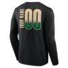 Milwaukee Bucks Home Court Pop Personalized Name & Number Long Sleeve T-Shirt - Black - Detail View