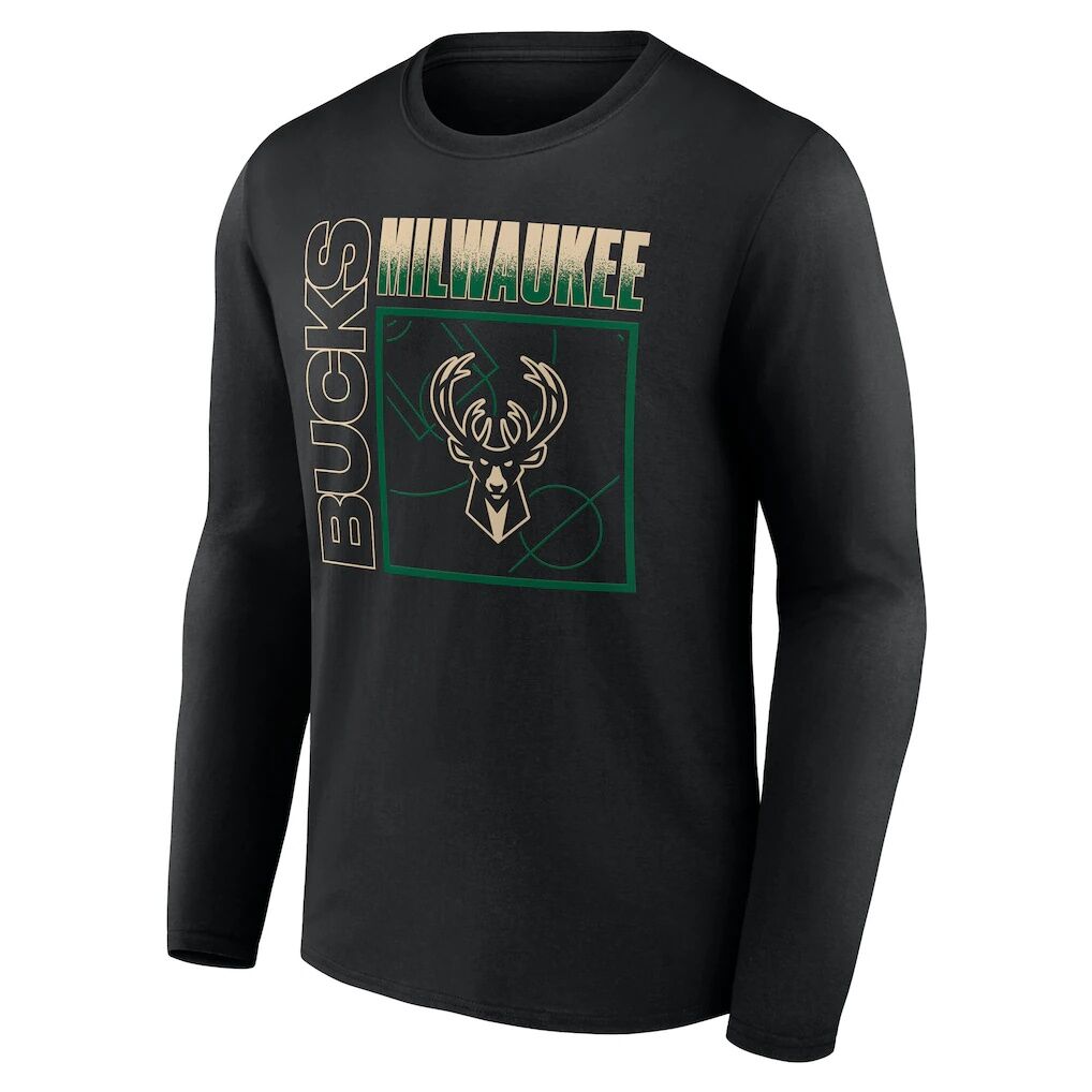 Milwaukee Bucks  Home Court Pop Personalized Name & Number Long Sleeve T-Shirt