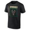 Milwaukee Bucks Home Court Pop Personalized Name & Number T-Shirt - Black - Side View