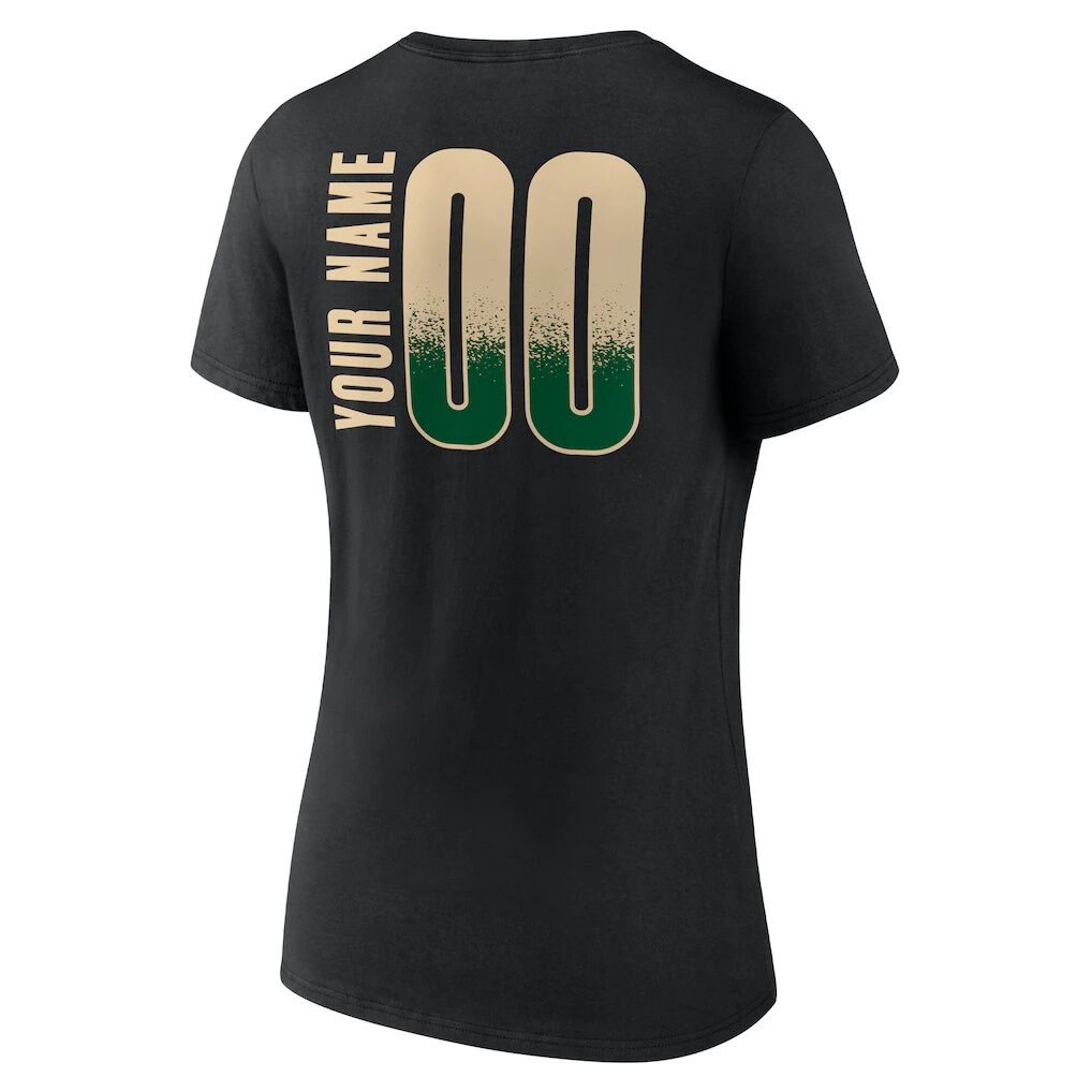 Milwaukee Bucks Women's Home Court Pop Personalized Name & Number V-Neck T-Shirt