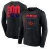 New Orleans Pelicans Home Court Pop Personalized Name & Number Long Sleeve T-Shirt - Black - Front View