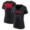 New Orleans Pelicans Women's Home Court Pop Personalized Name & Number V-Neck T-Shirt - Black - Front View