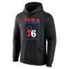 Philadelphia 76ers Home Court Pop Personalized Name & Number Hoodie - Black - Side View