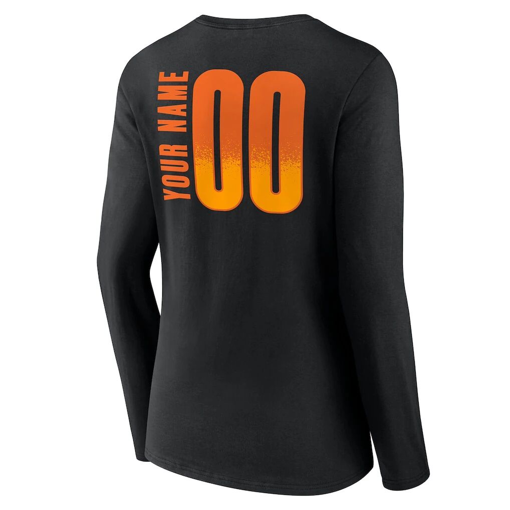 Phoenix Suns Women's Home Court Pop Personalized Name & Number Long Sleeve V-Neck T-Shirt