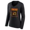Phoenix Suns Women's Home Court Pop Personalized Name & Number Long Sleeve V-Neck T-Shirt - Black - Side View