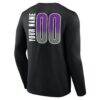 Sacramento Kings Home Court Pop Personalized Name & Number Long Sleeve T-Shirt - Black - Detail View
