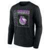 Sacramento Kings Home Court Pop Personalized Name & Number Long Sleeve T-Shirt - Black - Side View