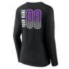 Sacramento Kings Women's Home Court Pop Personalized Name & Number Long Sleeve V-Neck T-Shirt - Black - Detail View