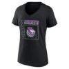 Sacramento Kings Women's Home Court Pop Personalized Name & Number V-Neck T-Shirt - Black - Side View