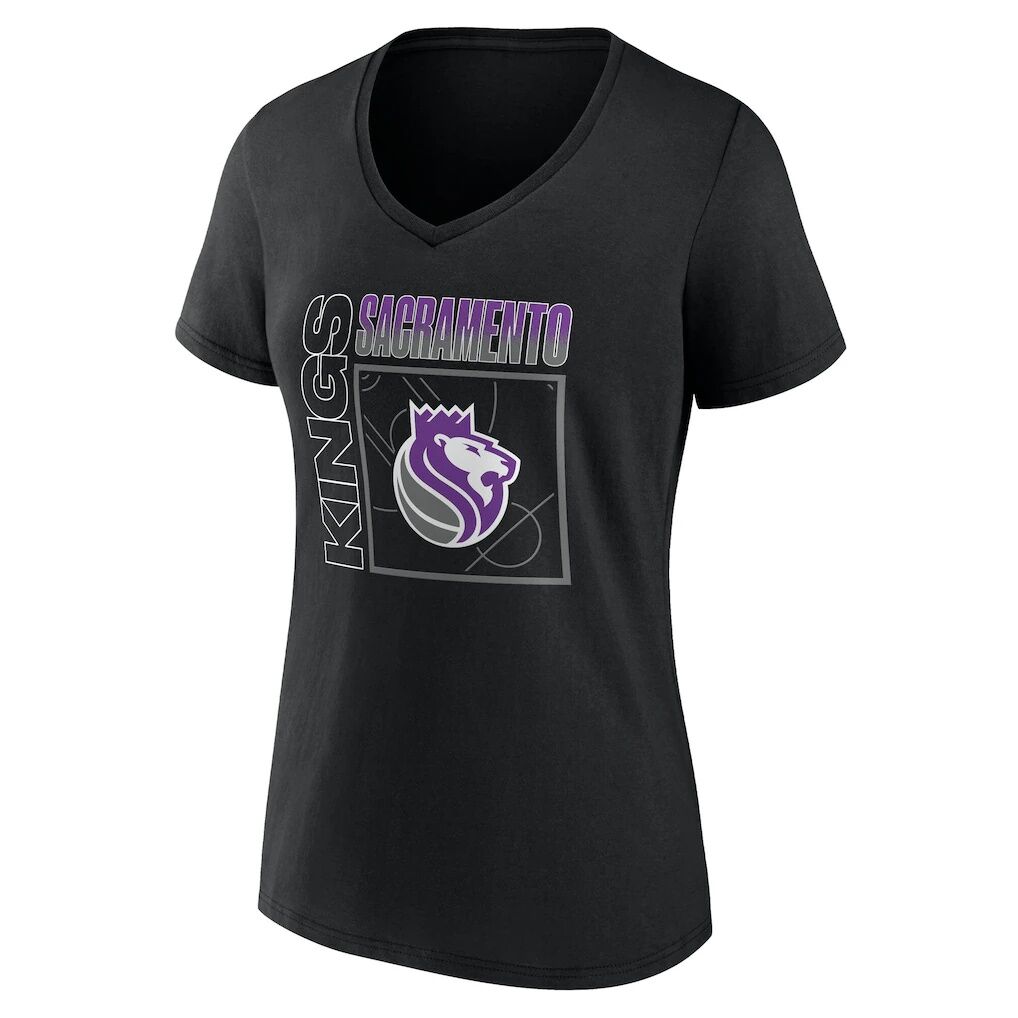 Sacramento Kings Women's Home Court Pop Personalized Name & Number V-Neck T-Shirt