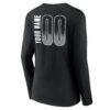 San Antonio Spurs Women's Home Court Pop Personalized Name & Number Long Sleeve V-Neck T-Shirt - Black - Detail View
