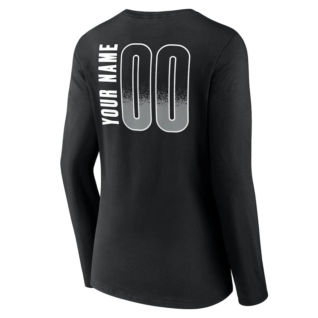 San Antonio Spurs Women's Home Court Pop Personalized Name & Number Long Sleeve V-Neck T-Shirt