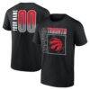Toronto Raptors Big & Tall Home Court Pop Personalized Name & Number T-Shirt - Black - Front View