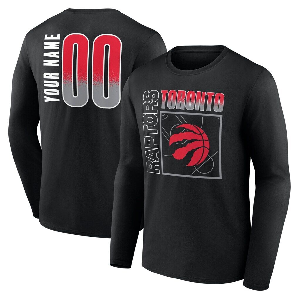 Toronto Raptors  Home Court Pop Personalized Name & Number Long Sleeve T-Shirt