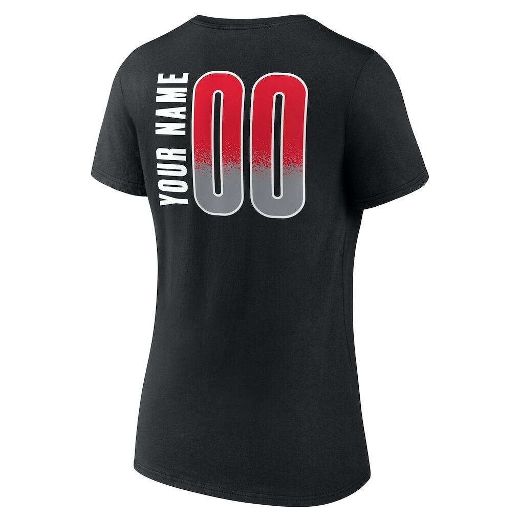 Toronto Raptors Women's Home Court Pop Personalized Name & Number V-Neck T-Shirt