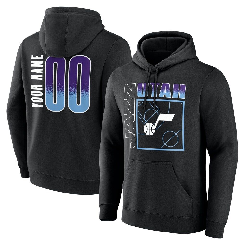 Utah Jazz  Home Court Pop Personalized Name & Number Hoodie