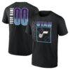 Utah Jazz Home Court Pop Personalized Name & Number T-Shirt - Black - Front View