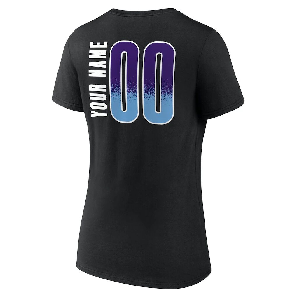 Utah Jazz Women's Home Court Pop Personalized Name & Number V-Neck T-Shirt