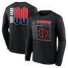 Washington Wizards Home Court Pop Personalized Name & Number Long Sleeve T-Shirt - Black - Front View