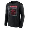Washington Wizards Home Court Pop Personalized Name & Number Long Sleeve T-Shirt - Black - Side View