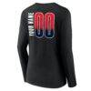 Washington Wizards Women's Home Court Pop Personalized Name & Number Long Sleeve V-Neck T-Shirt - Black - Detail View