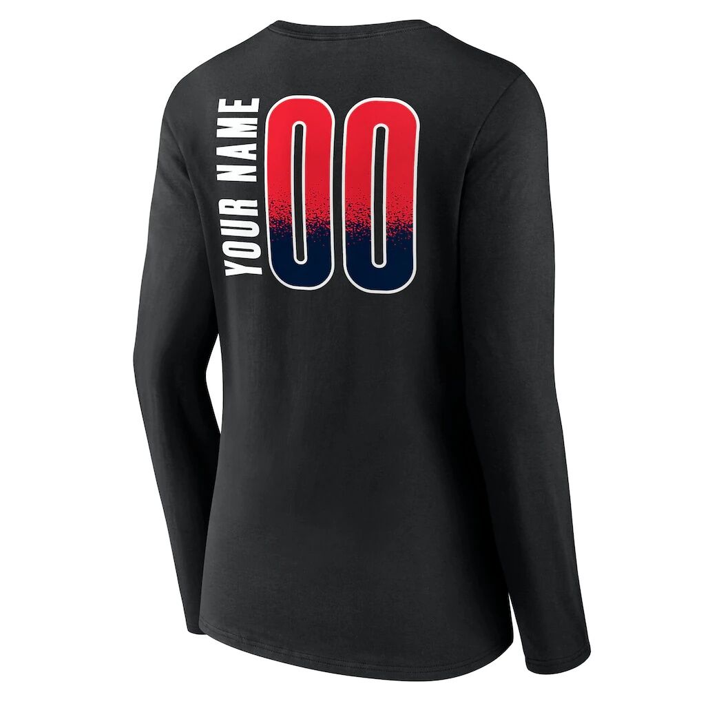 Washington Wizards Women's Home Court Pop Personalized Name & Number Long Sleeve V-Neck T-Shirt