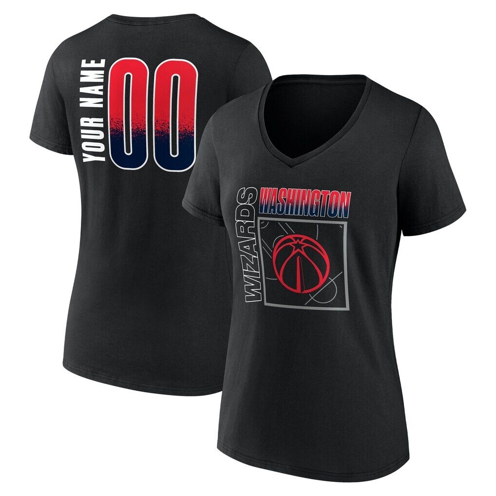 Washington Wizards Women's Home Court Pop Personalized Name & Number V-Neck T-Shirt